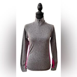 O to S: Gray and Pink Runner Pullover Jacket